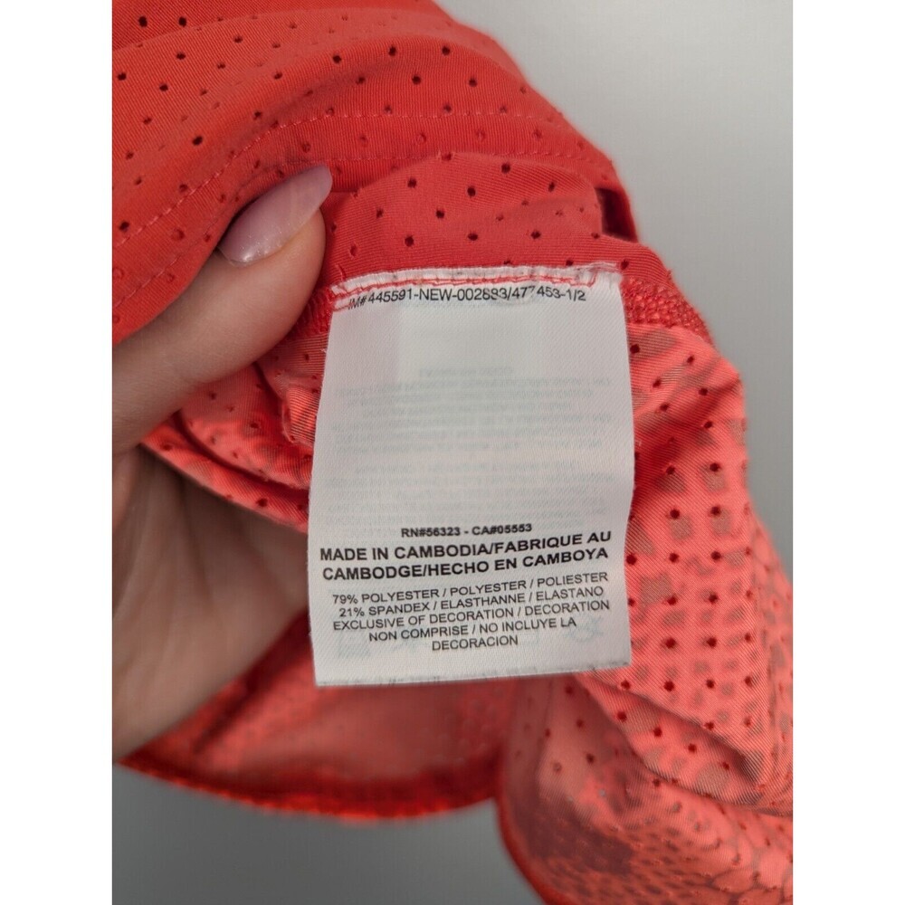 Nike Dri-Fit Women's Slam Printed Breathe Tennis Tank Top XS Perforated Orange - Picture 4 of 10